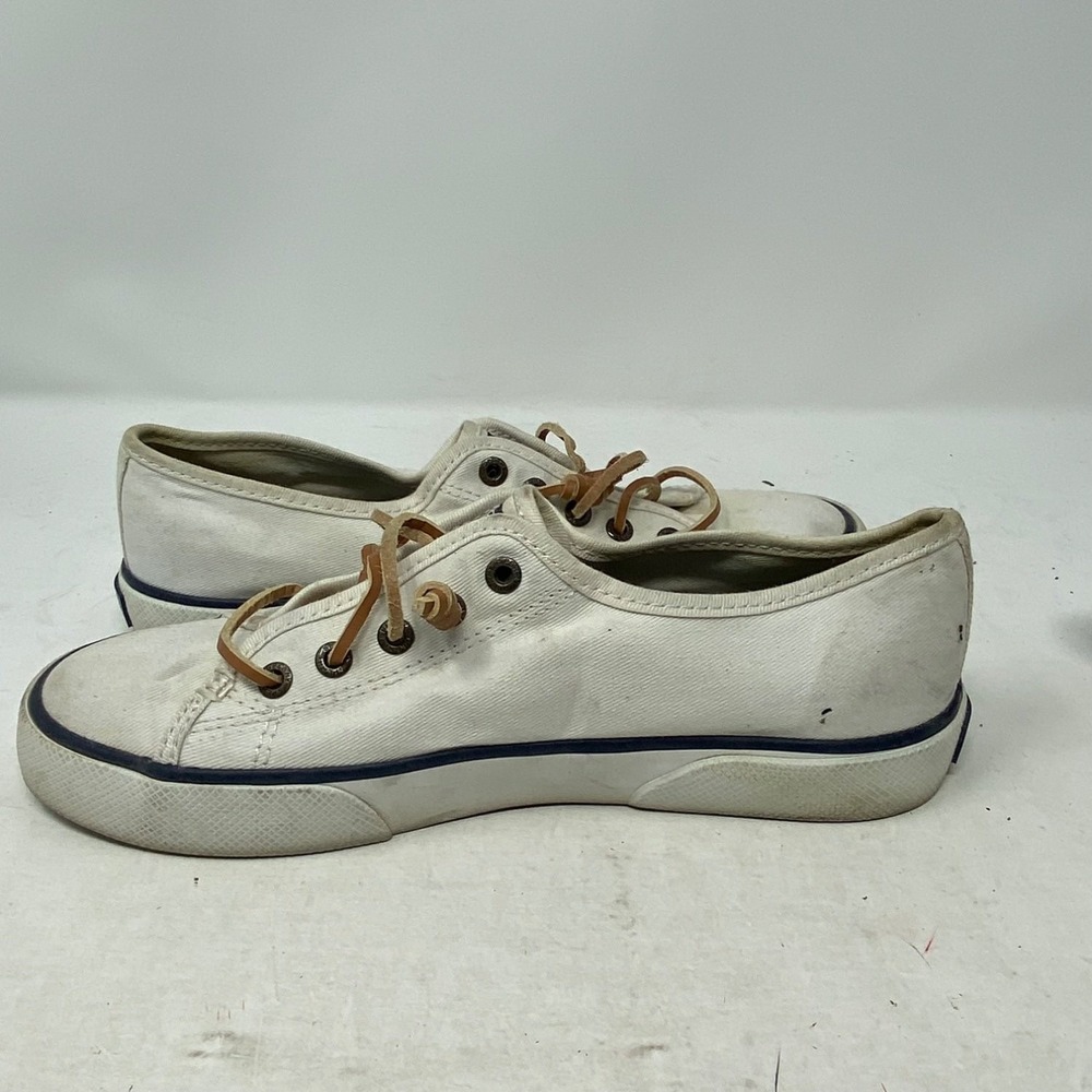 Sperry Crest Vibe Womens 5.5 White Canvas Sneakers STS95128 Memory Foam - Picture 5 of 15
